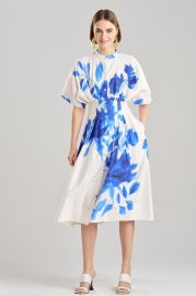 Buy Andora Printed Cotton Poplin Pleated Dress Online Natori at Natori